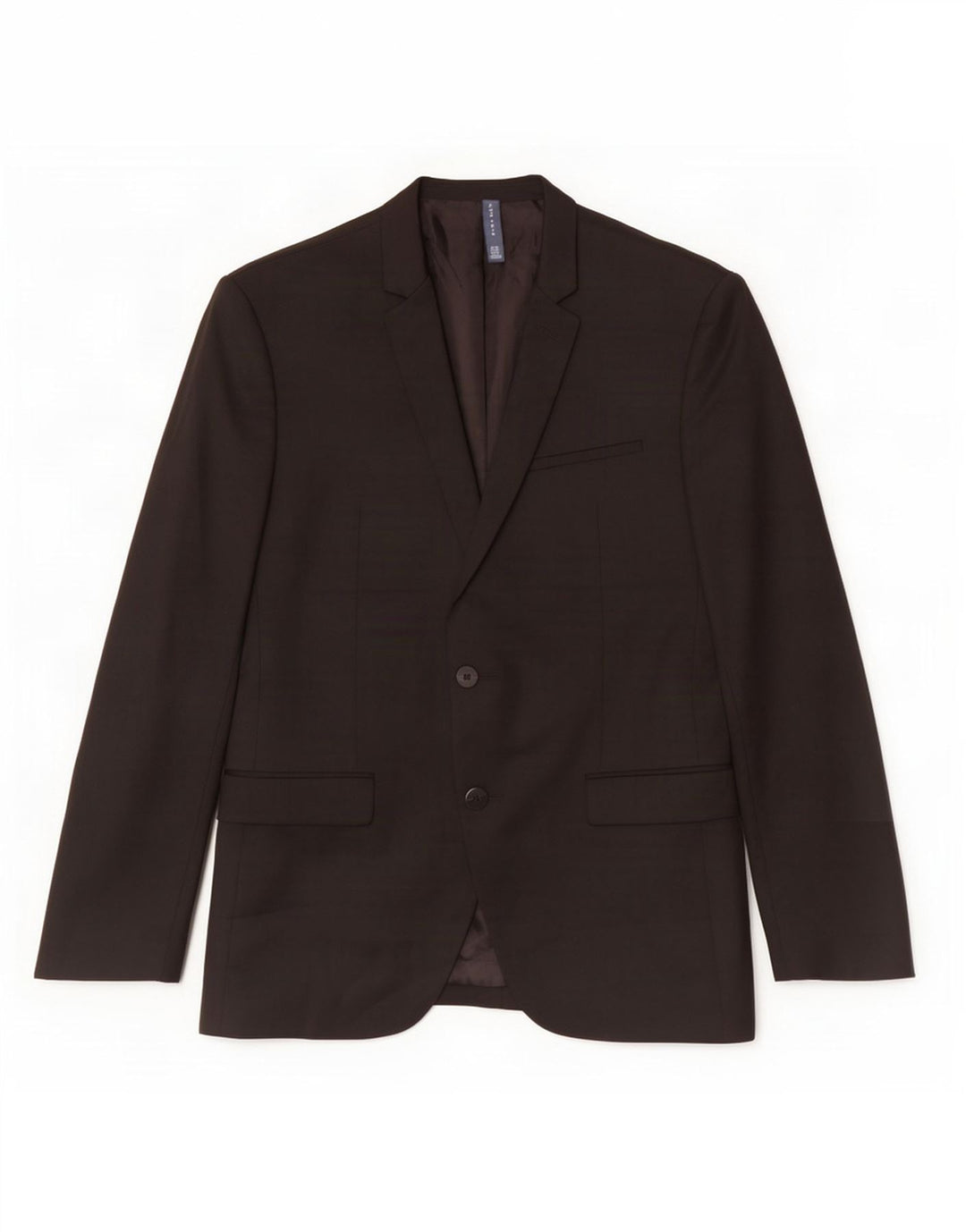 Jaqueta blazer masculina Zara com 2 botões EU 50 poliéster preto médio