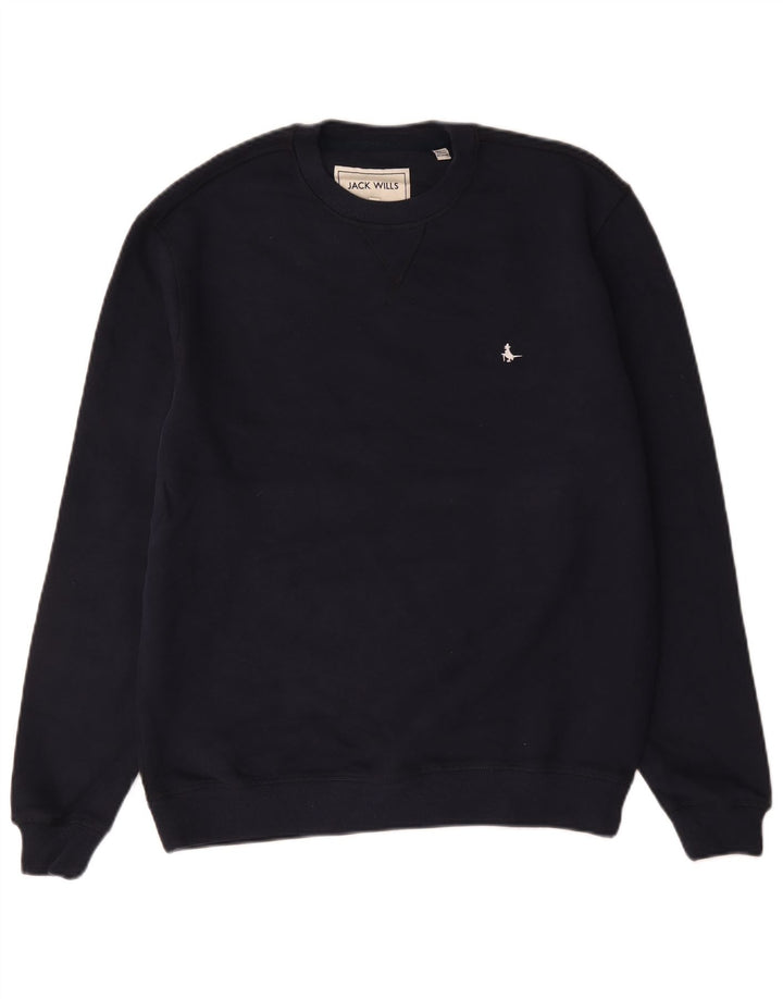 Jack Wills moletom masculino jumper pequeno algodão azul marinho