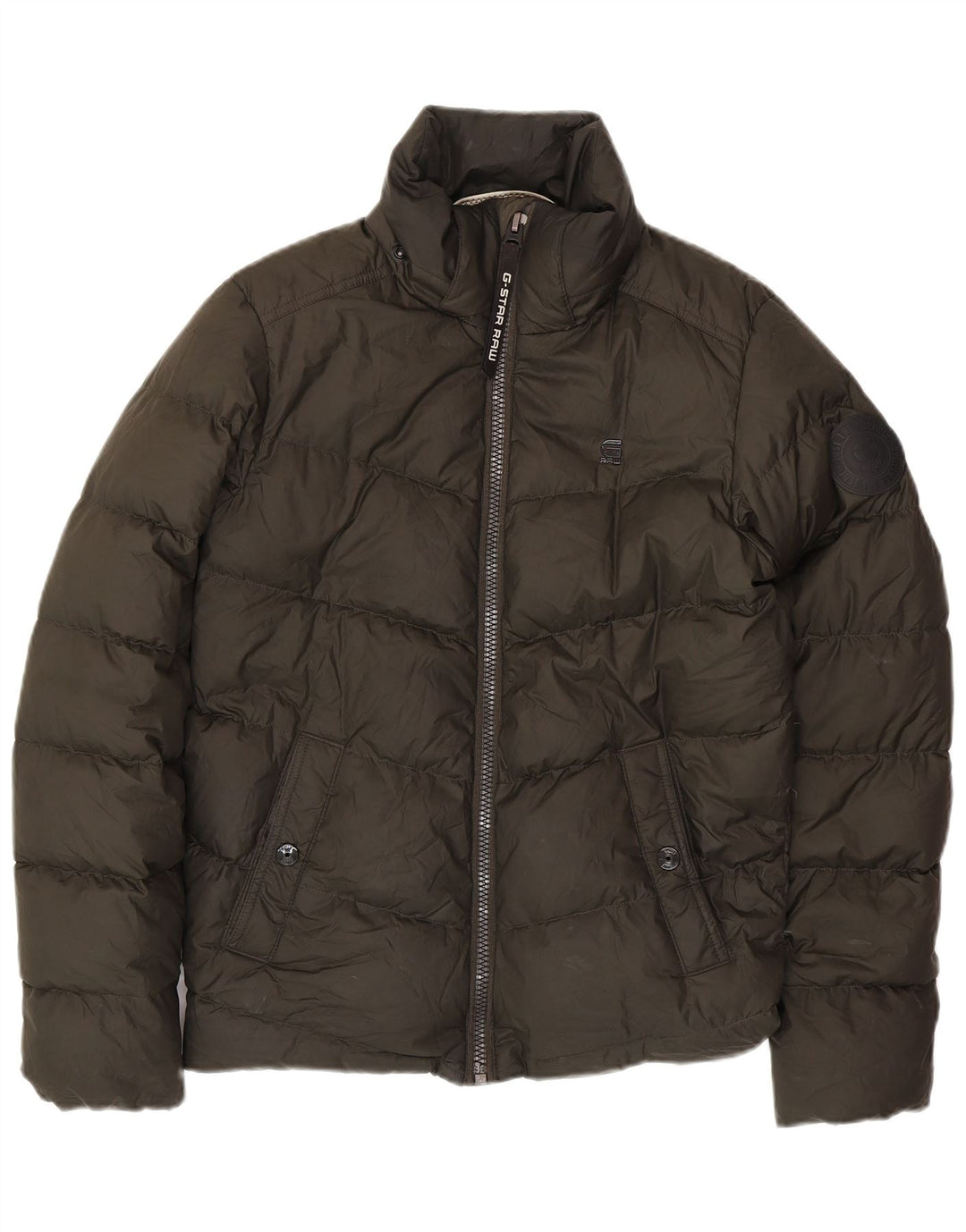 Jaqueta acolchoada masculina G-STAR com ajuste solto Reino Unido 34 XS cáqui