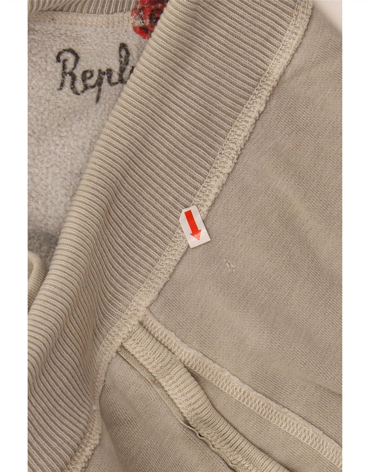 Calça de treino masculina Replay Graphic cinza grande