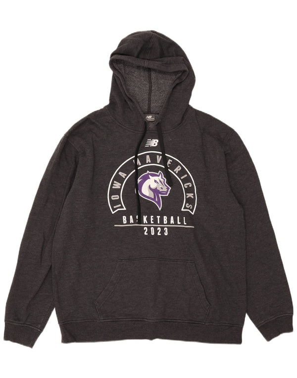 New Balance Mens Iowa Mavericks Graphic Hoodie Jumper XL Cinza