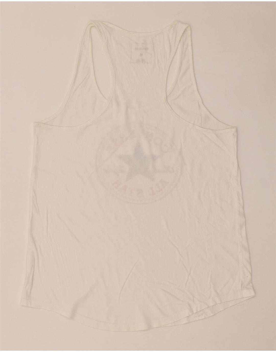 CONVERSE Womens Chuck Taylor Graphic Vest Top Reino Unido 12 Médio Branco