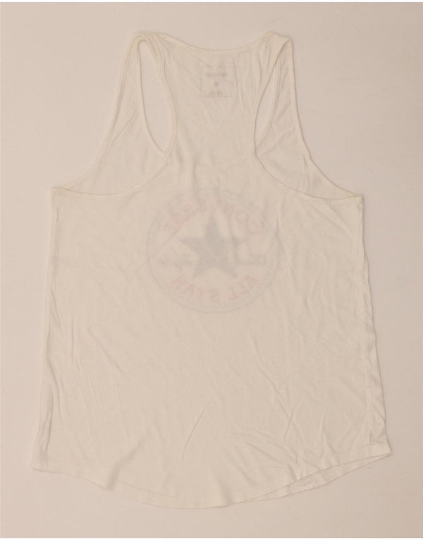 CONVERSE Womens Chuck Taylor Graphic Vest Top Reino Unido 12 Médio Branco