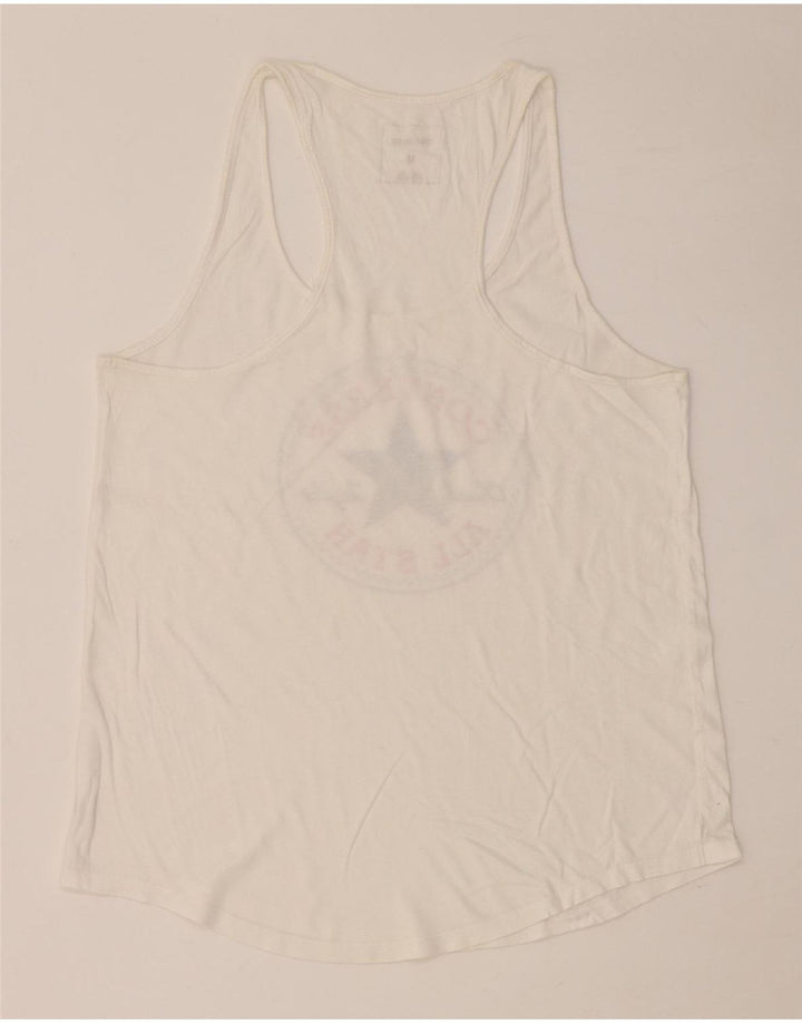 CONVERSE Womens Chuck Taylor Graphic Vest Top Reino Unido 12 Médio Branco