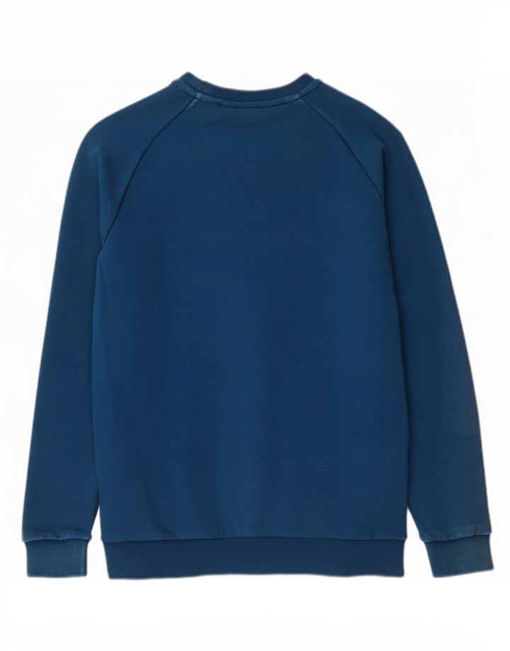 Adidas Mens Graphic Moletom Jumper Médio Azul Algodão