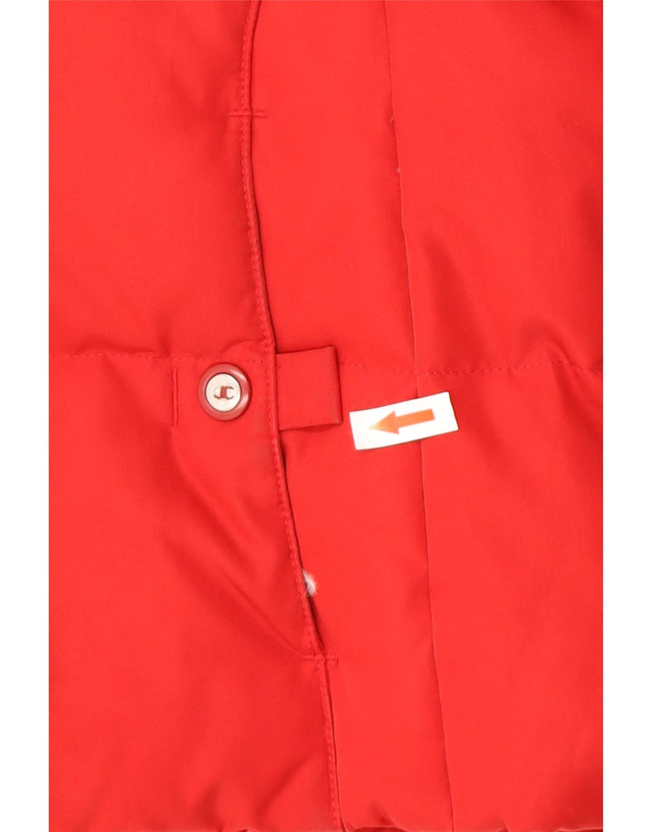 Jaqueta feminina acolchoada com capuz Champion UK 14 poliéster vermelho médio