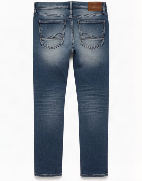 Jack & Jones Mens Tim Distressed Slim Jeans W34 L32 Azul Algodão