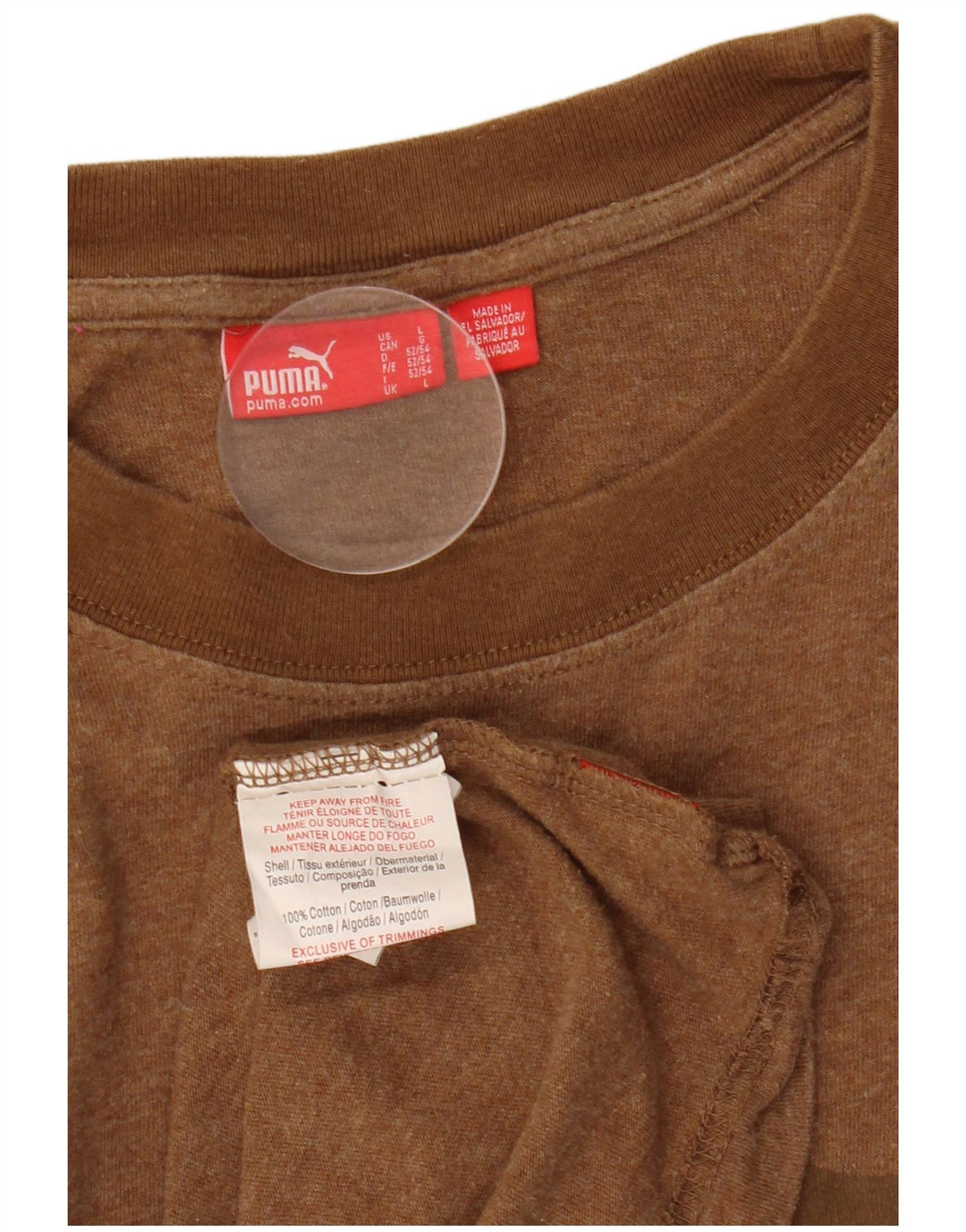 Camiseta masculina Puma Regular Fit Graphic Top Grande Algodão Marrom