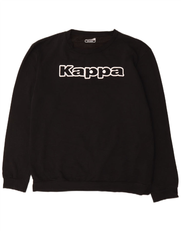 Kappa moletom gráfico masculino jumper 2XL algodão preto