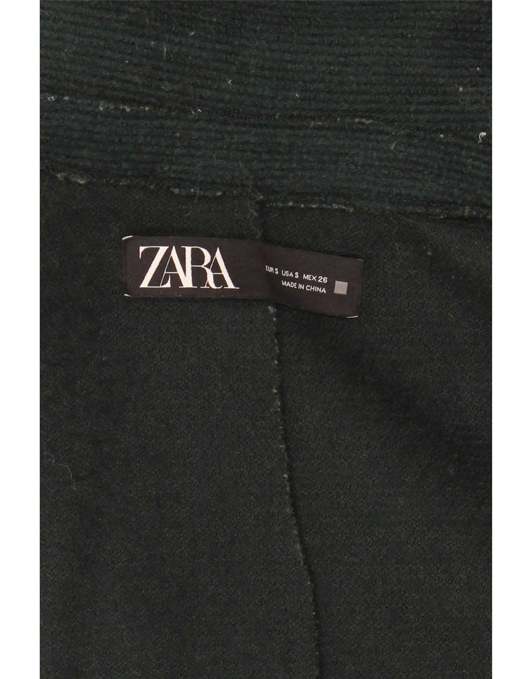 Zara Casaco feminino oversized com peito duplo Reino Unido 10 pequeno verde