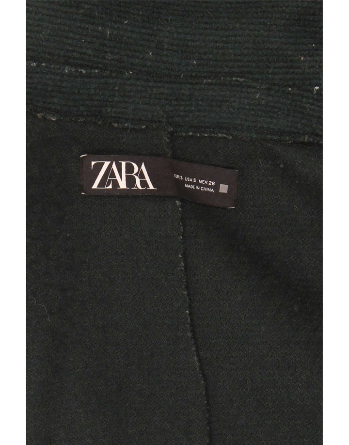 Zara Casaco feminino oversized com peito duplo Reino Unido 10 pequeno verde