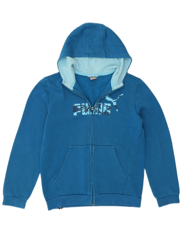 Suéter Puma Boys Graphic Zip com capuz 13-14 anos azul