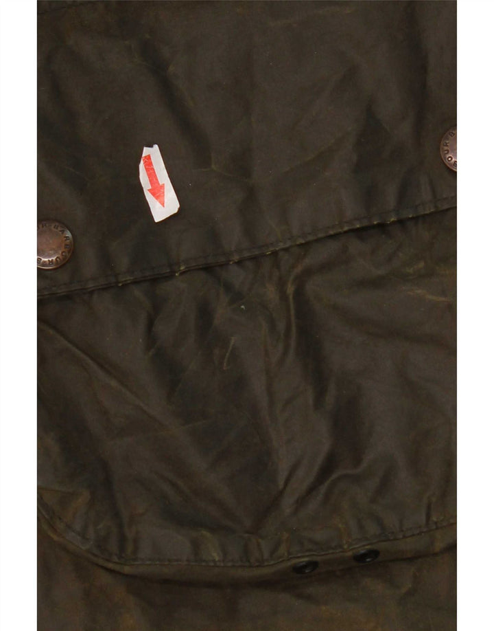 Jaqueta masculina de algodão encerado Barbour Gamefair tamanho 38 cáqui pequeno