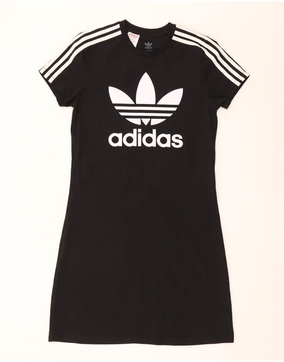 Vestido t-shirt estampado feminino ADIDAS 14-15 anos algodão preto