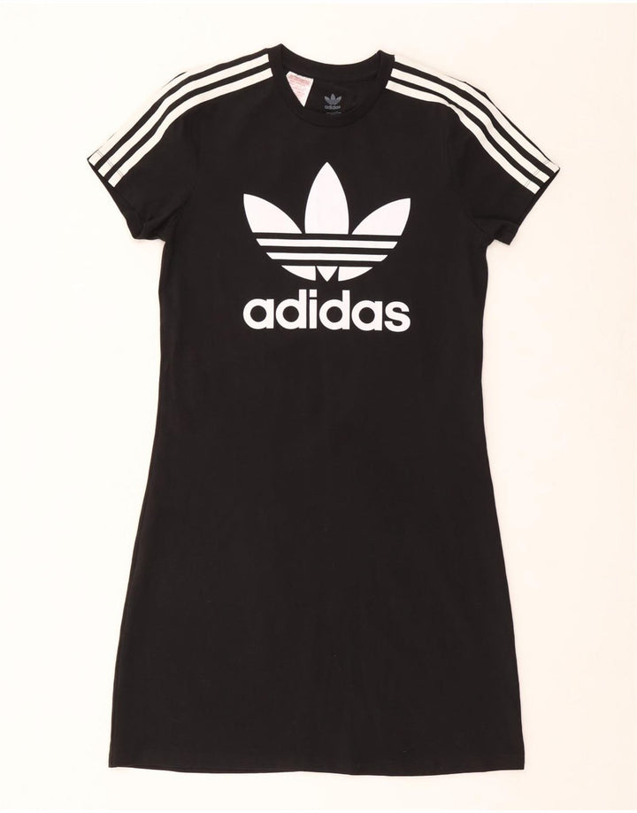 Vestido t-shirt estampado feminino ADIDAS 14-15 anos algodão preto