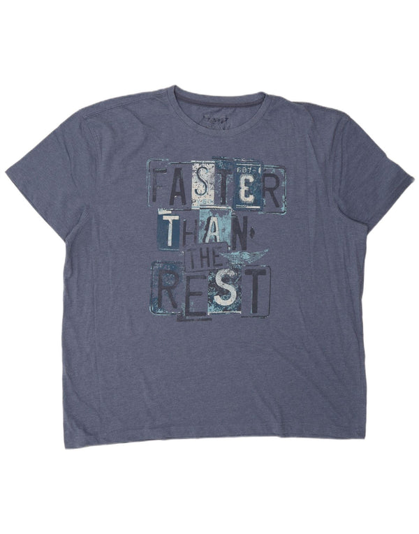 Camiseta gráfica masculina ARIZONA Top 3XL algodão azul marinho