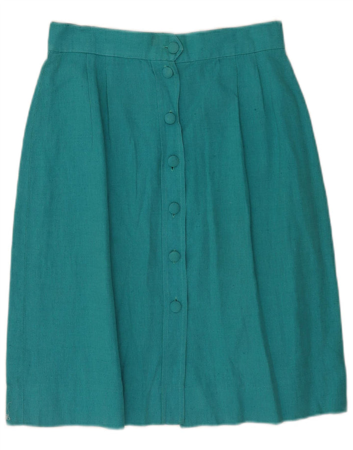 Saia vintage feminina linha A W28 azul médio
