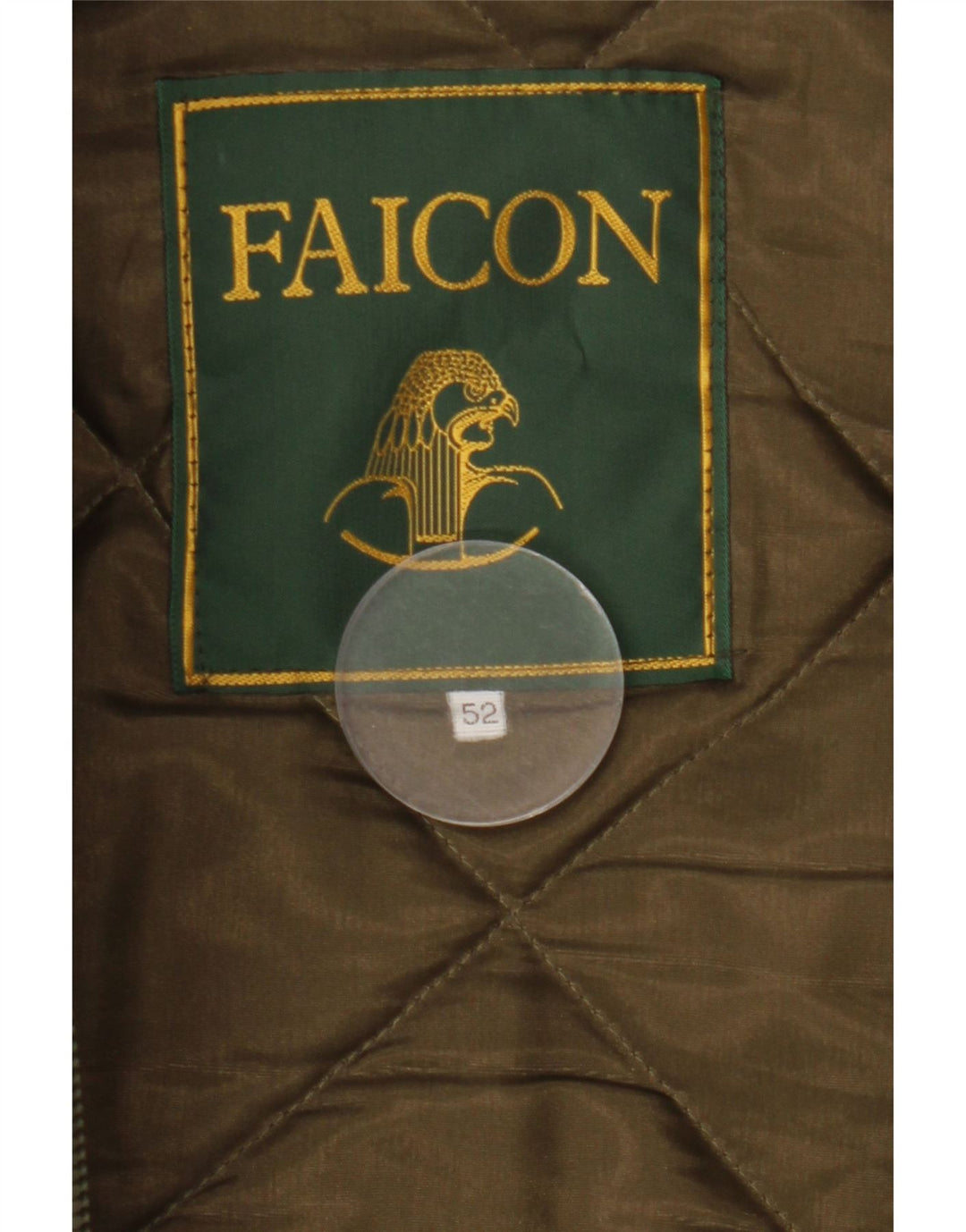 Jaqueta acolchoada masculina vintage com capuz IT 52 XL cáqui