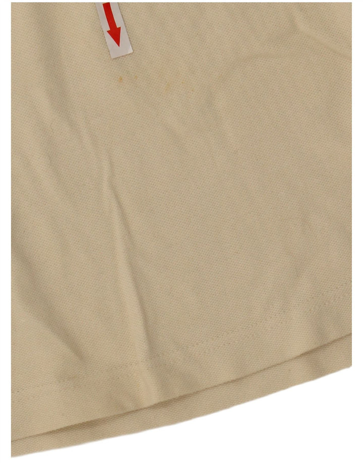 Camisa polo masculina Fred Perry pequena algodão bege