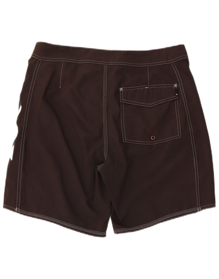 Quiksilver Mens Graphic Natação Shorts Médio Poliéster Preto