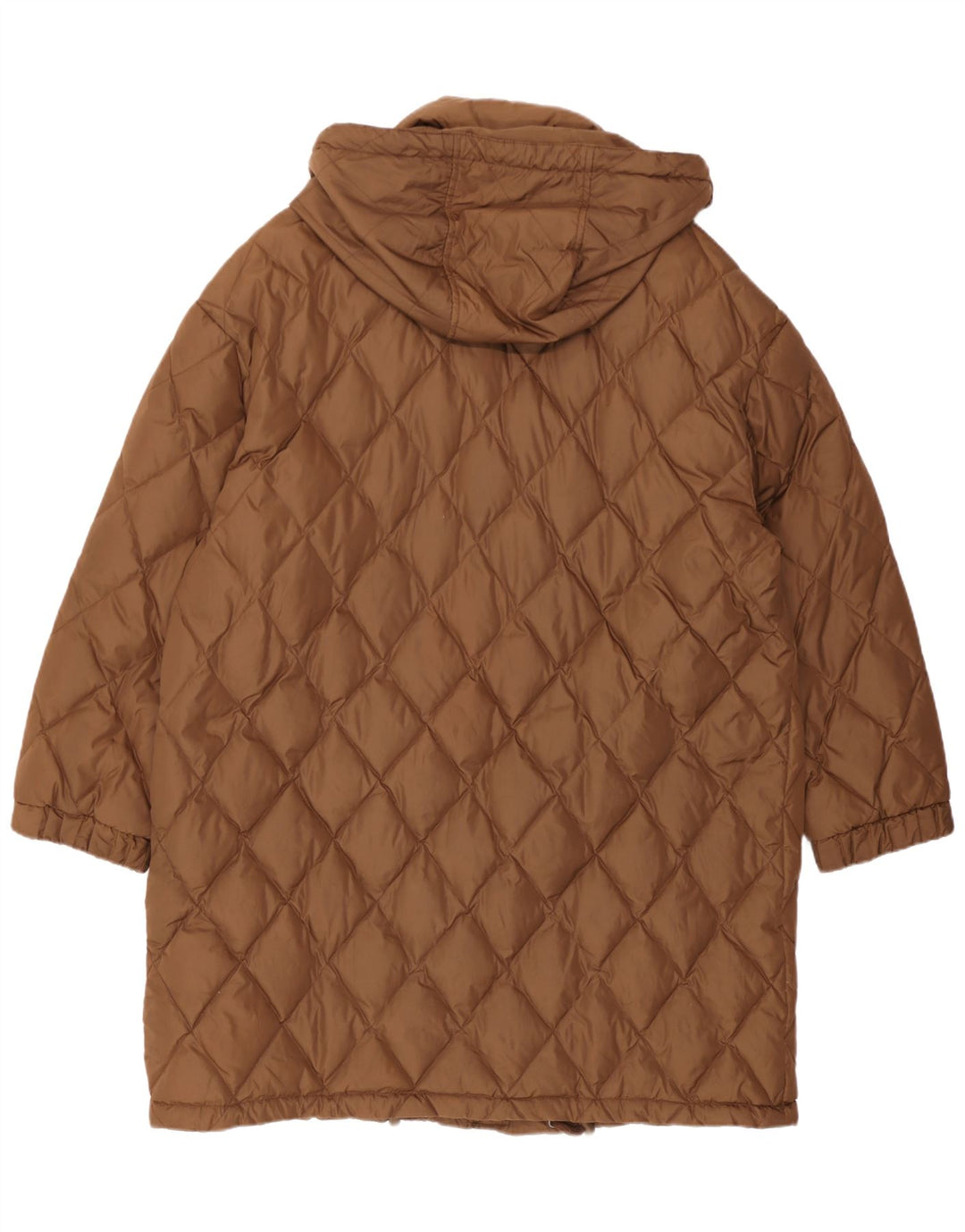 Sobretudo acolchoado com capuz feminino Fila IT 48 XL marrom poliamida