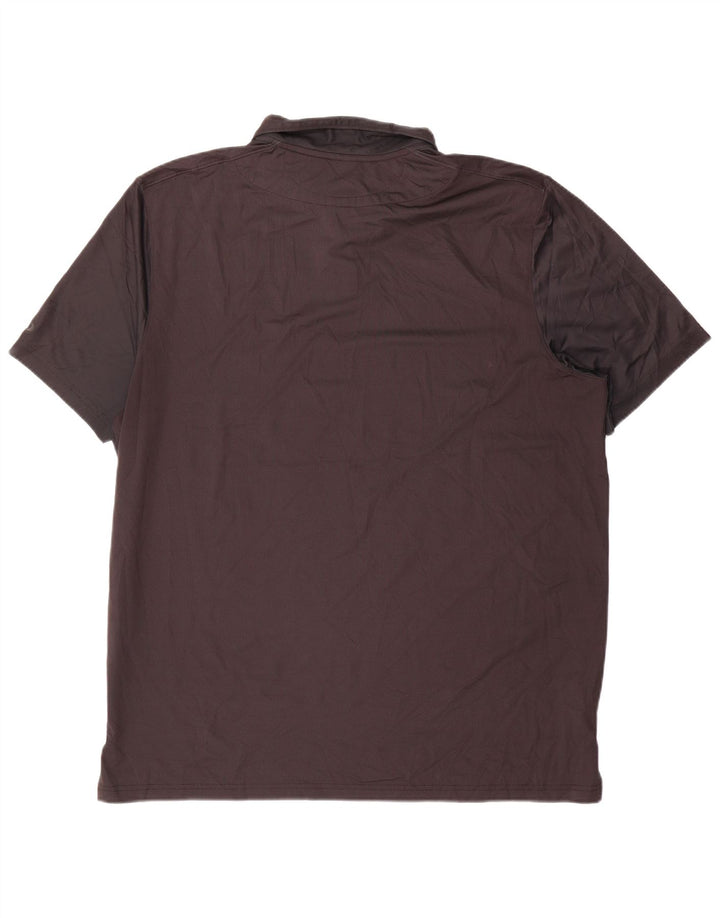 Camisa polo masculina Oakley 2XL poliéster listrado preto