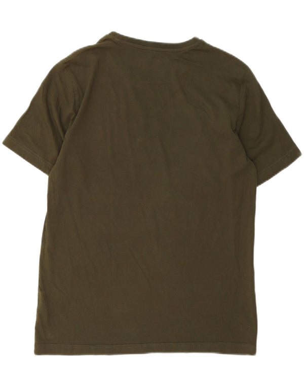 Camiseta masculina PUMA com estampa gráfica pequena de algodão verde
