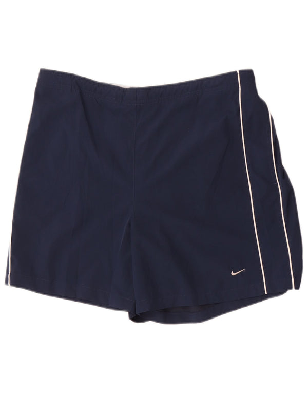 Shorts esportivos femininos Nike UK 16/18 XL azul marinho