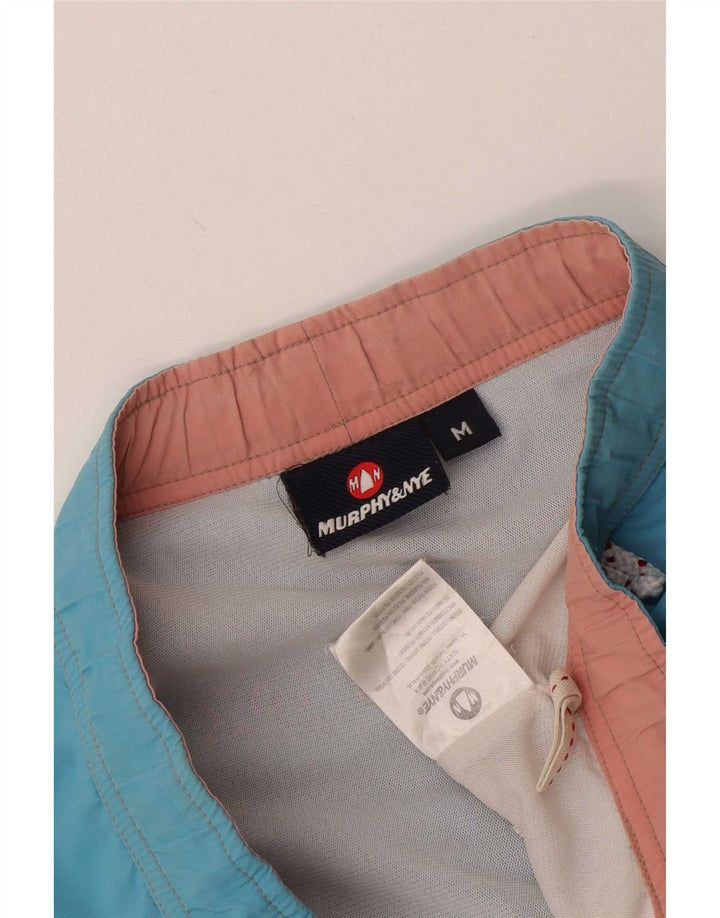 Murphy & Nye Shorts de natação masculino gráfico azul médio poliéster