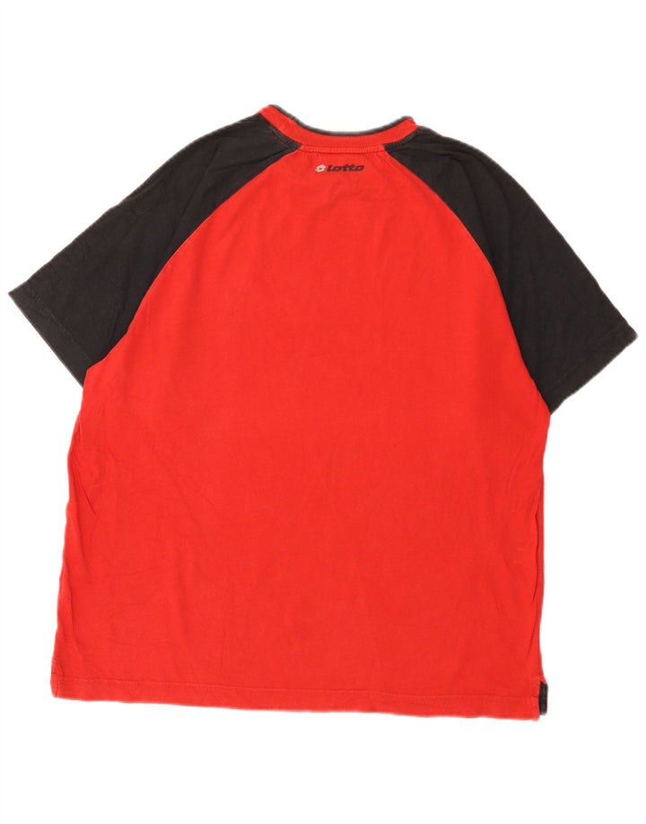 Camiseta masculina Lotto Top médio vermelho colorblock