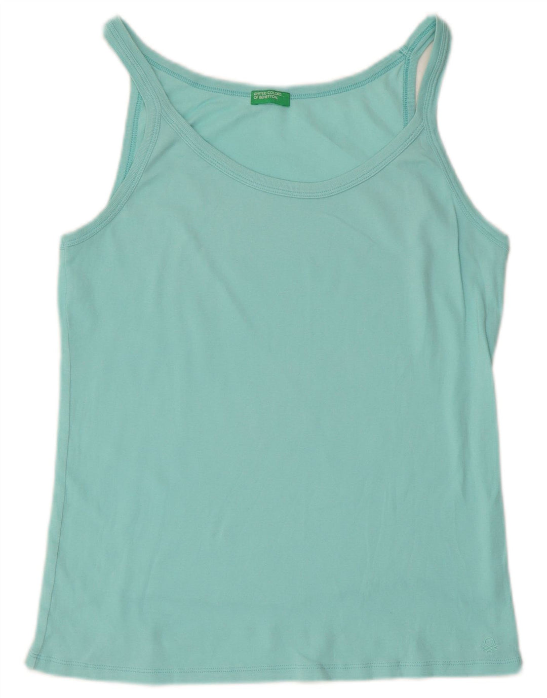 Benetton Womens Cami Top UK 10 Pequeno Turquesa