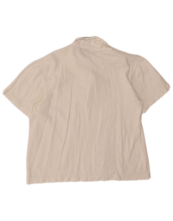 Camisa polo feminina LES COPAINS UK 12 médio branco