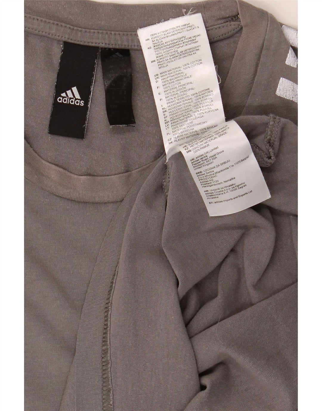Camiseta masculina Adidas Top cinza médio algodão