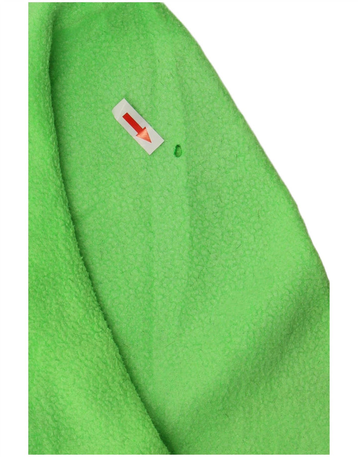 FILA Masculino Solto Fit Gráfico Botão Pescoço Fleece Jumper IT 46 Pequeno Verde