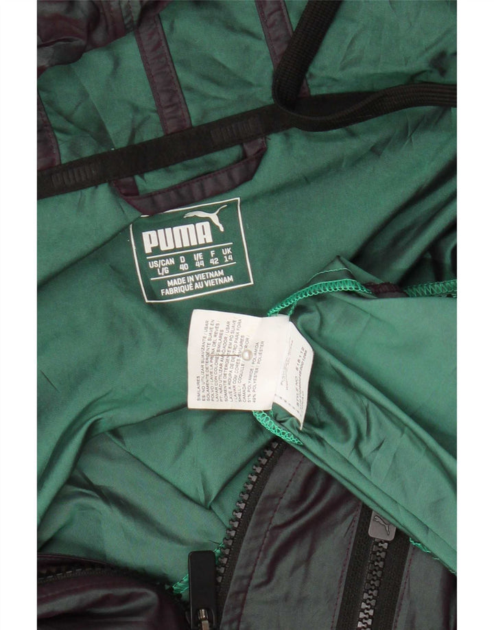 Jaqueta de chuva feminina com capuz grande Puma UK 14 grande roxo poliamida