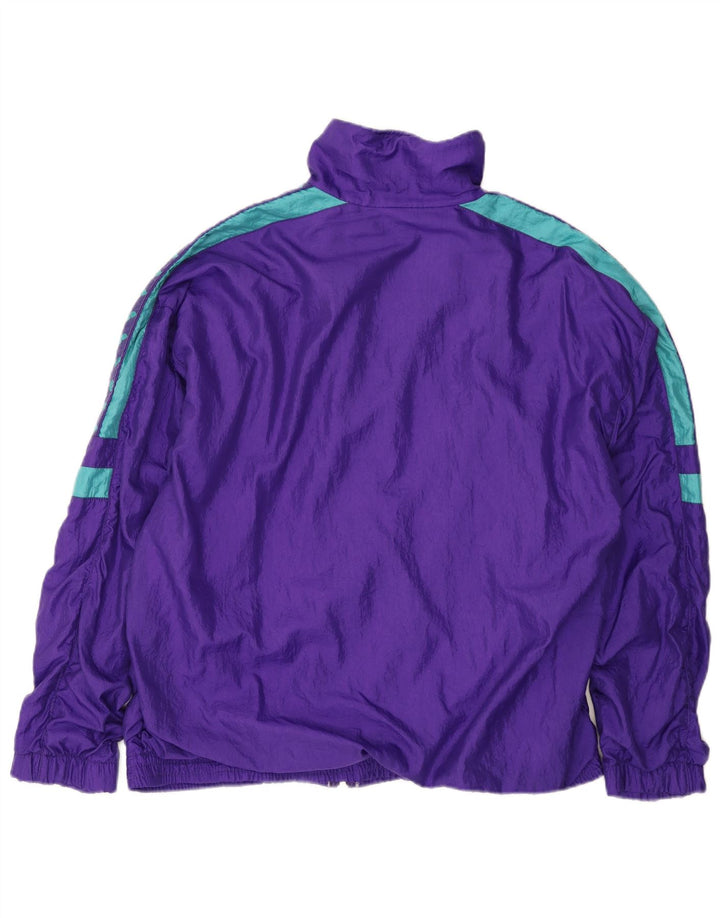 Arena Mens Graphic Tracksuit Top Jacket XL Roxo Colorblock