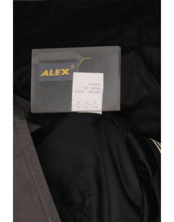 Jaqueta corta-vento feminina ALEX com capuz Reino Unido 40 grande bloco colorido cinza inverno