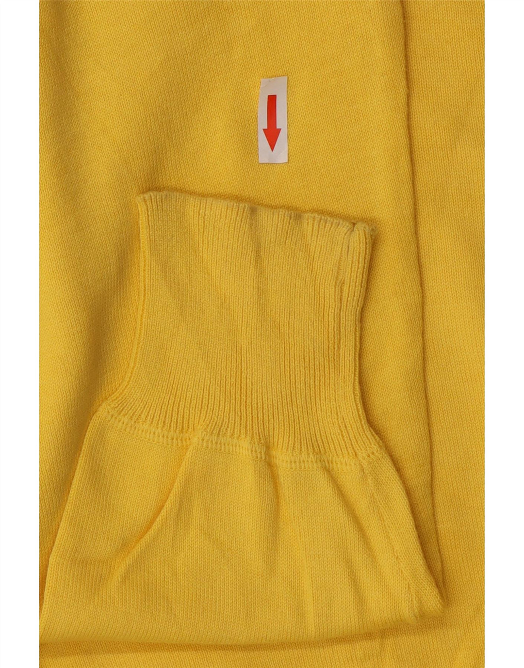 Suéter masculino Sergio Tacchini com zíper e gola alta de algodão amarelo