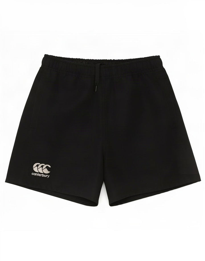 Shorts esportivos femininos Canterbury UK 8 poliéster preto pequeno