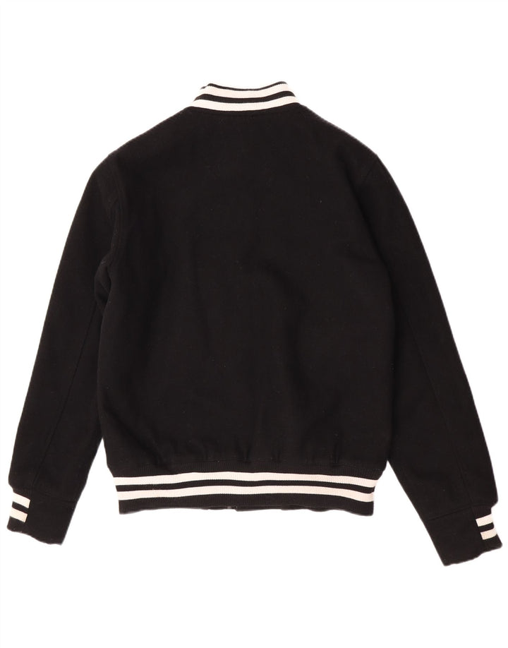 Jaqueta masculina DC Graphic Varsity UK 36 pequena lã preta