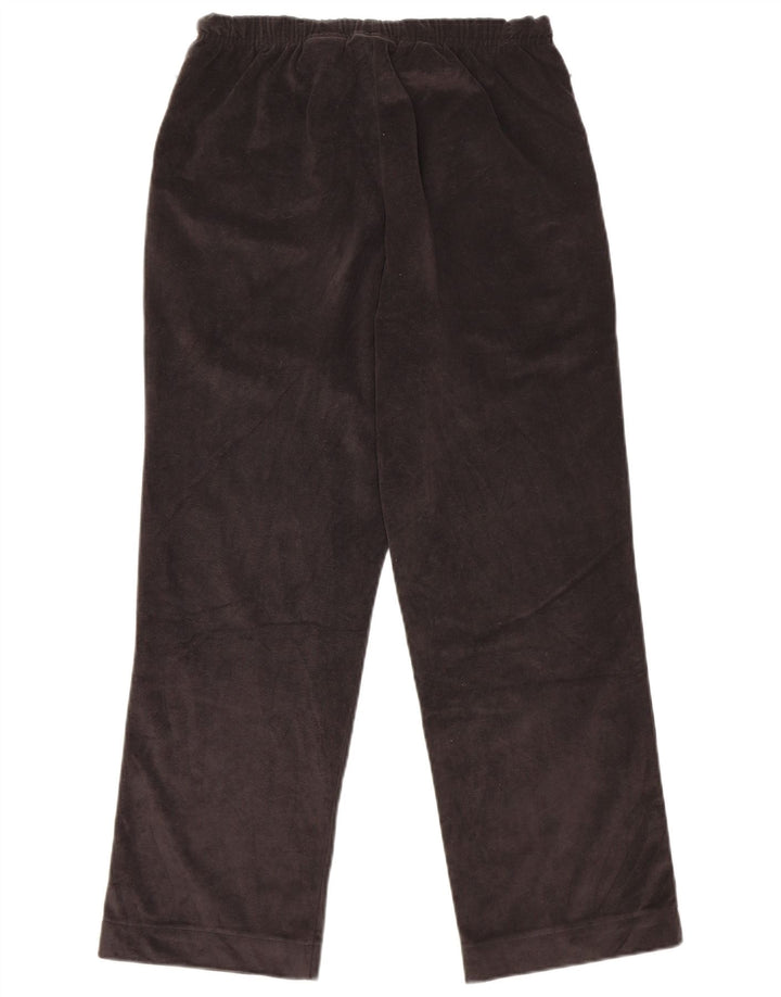 Calças de treino de veludo feminino Diadora UK 10 poliéster cinza pequeno