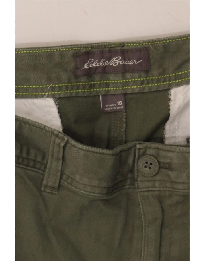 EDDIE BAUER Womens Chino Shorts US 18 2XL W38  Green Cotton Vintage Eddie Bauer and Second-Hand Eddie Bauer from Messina Hembry 