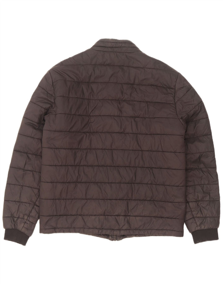 Jaqueta acolchoada masculina Zara UK 40 grande poliamida preta
