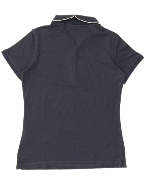 Camisa polo feminina Champion Heritage Fit Reino Unido 14 grande algodão azul marinho