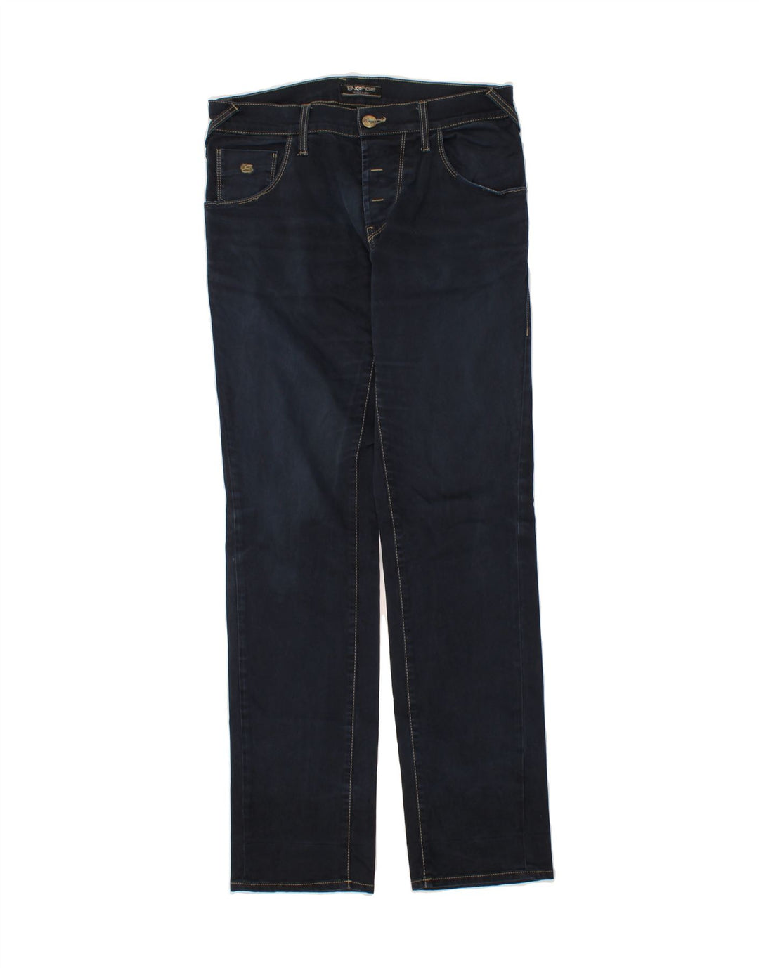 ENERGIE Womens Straight Jeans W32 L33 Navy Blue Cotton Vintage Energie and Second-Hand Energie from Messina Hembry 