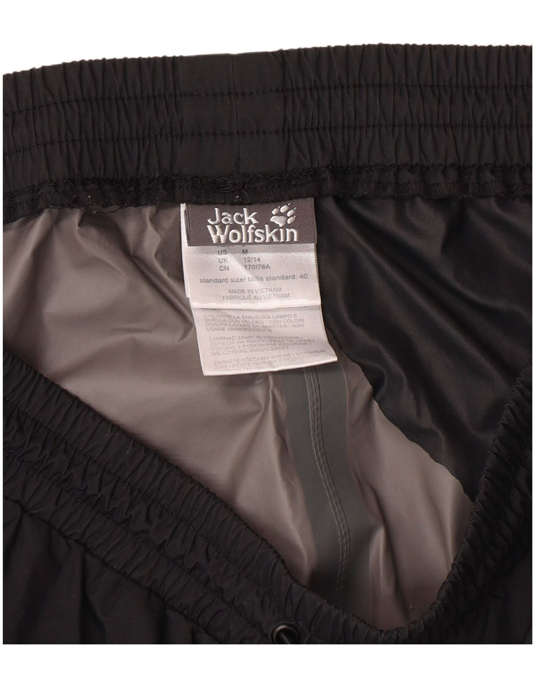 JACK WOLFSKIN Womens Tracksuit Trousers UK 12/14 Medium  Black Polyamide