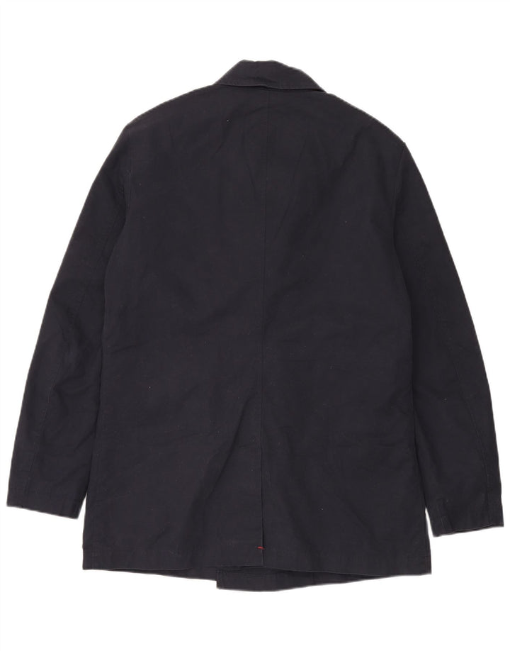 Superdry Mens Pea Coat UK 40 Grande Algodão Azul Marinho