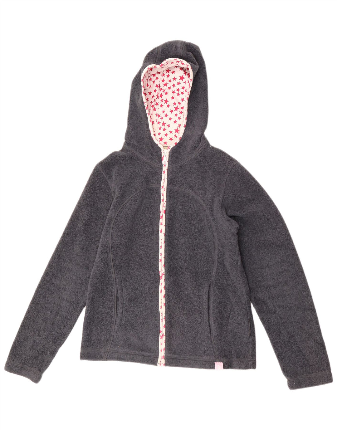 Jaqueta de lã com capuz Roxy feminina Quiksilver EUA 4 poliéster azul marinho pequeno