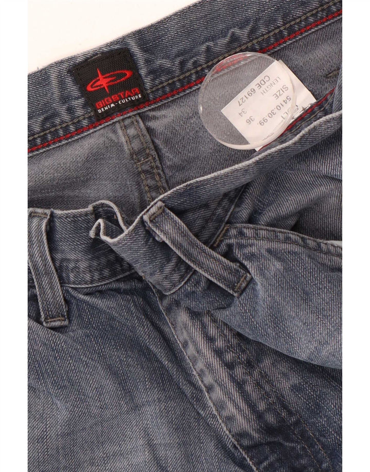 Calça jeans reta masculina Big Star W36 L34 algodão azul