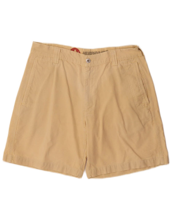Murphy & Nye Mens Chino Shorts W34 Grande Algodão Bege